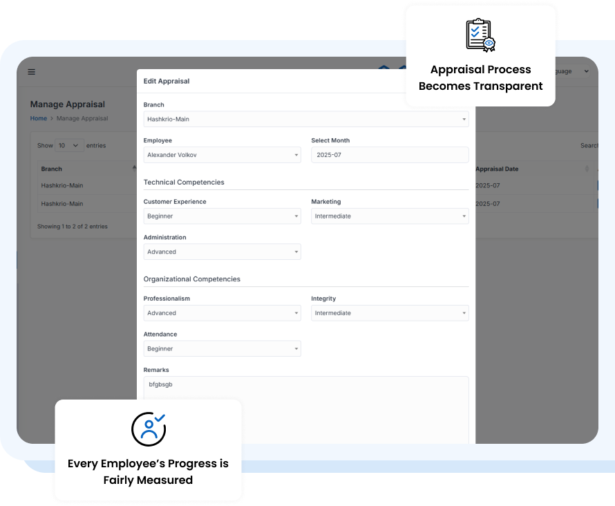 performance appraisal