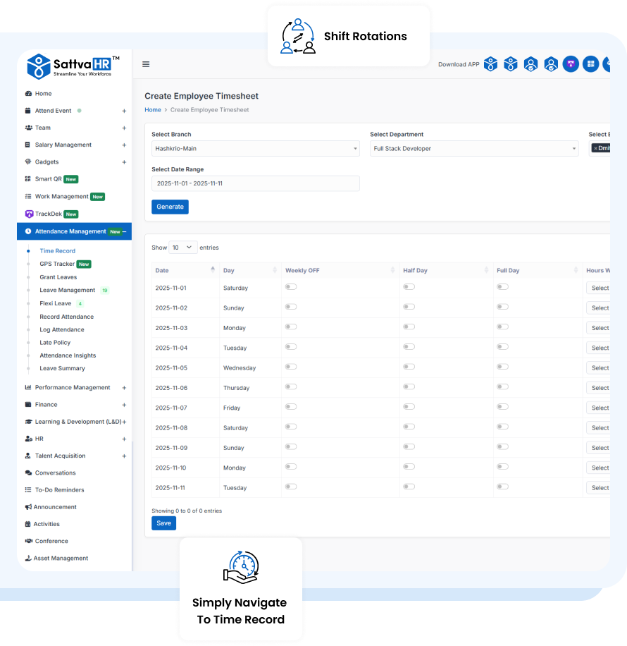 work schedule management