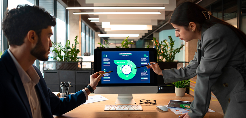 people office analyzing checking finance graphs