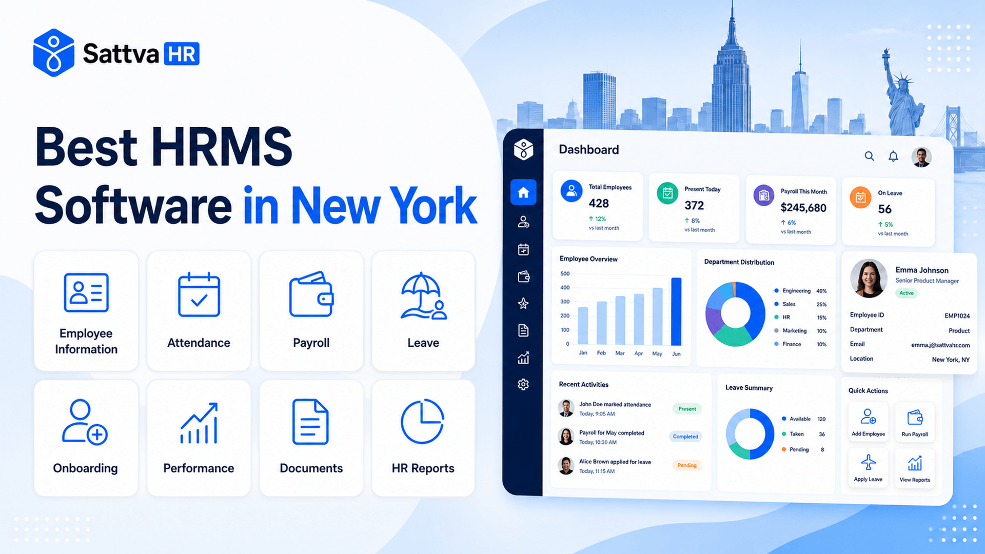Best HRMS Software New York | SattvaHR